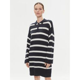 Tommy Hilfiger Kötött ruha WW0WW39931 Sötétkék Relaxed Fit