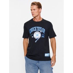 Converse Póló Chuck Retro Ct Collegiate Ss Tee 10025293-A01 Fekete Regular Fit