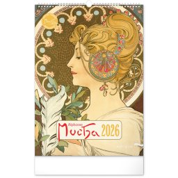 Falinaptár képes 330×460mm Alphonse Mucha Realsystem 2027.