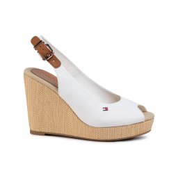 Tommy Hilfiger Espadrilles Iconic Elena Sling Back Wedge FW0FW04789 Ekru