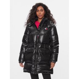 Tommy Jeans Pehelykabát Alaska DW0DW16573 Fekete Regular Fit