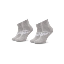 Emporio Armani 2 pár hosszú szárú női zokni 292304 2F258 00047 Szürke