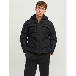 Jack&Jones Pehelykabát 12236044 Fekete Regular Fit