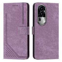 STRIPE pénztárca tok szíjjal Oppo Reno10 5G / Reno10 Pro 5G lila
