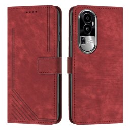 STRIPE pénztárca tok szíjjal Oppo Reno10 5G / Reno10 Pro 5G piros
