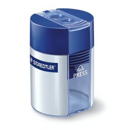 STAEDTLER Hegyező, kétlyukú, tartályos, STAEDTLER "512", kék