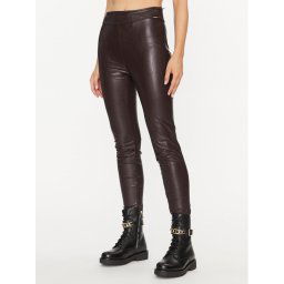 Guess Bőrnadrág Priscilla W2YB16 WEPI0 Bordó Slim Fit