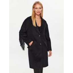 Guess Gyapjú kabát Martine W2BL51 WEWU0 Fekete Relaxed Fit