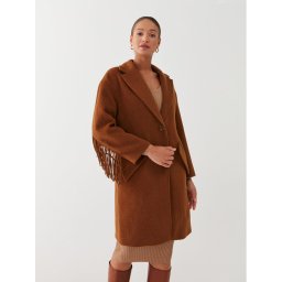 Guess Gyapjú kabát Martine W2BL51 WEWU0 Barna Relaxed Fit
