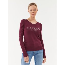 Guess Blúz W3BR24 Z2NQ2 Bordó Slim Fit