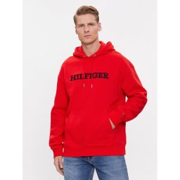Tommy Hilfiger Pulóver Monotype Embro MW0MW33062 Piros Regular Fit