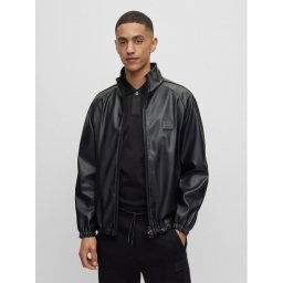 Hugo Műbőr dzseki Urando2331 50496176 Fekete Relaxed Fit
