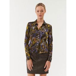 Just Cavalli Blúz 75PAL228 Lila Slim Fit