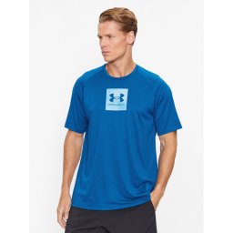 Under Armour Póló Ua Tech Prt Fill Ss 1380785 Kék Loose Fit