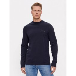 Calvin Klein Hosszú ujjú Micro Logo K10K110179 Sötétkék Regular Fit