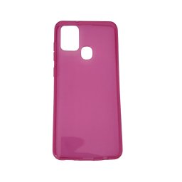 Samsung A21S Átlátszó szilikon tok pink