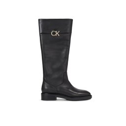 Calvin Klein Csizma Rubber Sole Knee Boot W/Hw HW0HW01689 Fekete