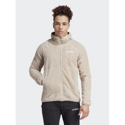 adidas Polár kabát Terrex Techrock Reversible High-Pile-Fleece IB1865 Bézs Slim Fit