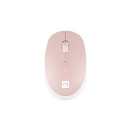 Natec Optikai egér HARRIER 2/1600 DPI/Office/Optikai/1600 DPI/Vezeték nélküli Bluetooth/Fehér-rózsaszín
