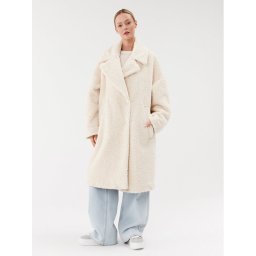 Hugo Báránybőr kabát Mewona-1 50498147 Ekru Oversize