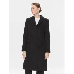 Calvin Klein Gyapjú kabát Essential K20K206877 Fekete Regular Fit