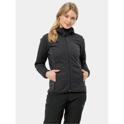 Jack Wolfskin Softshell kabát Windhain Hoody 1307481 Fekete Regular Fit