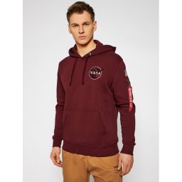 Alpha Industries Pulóver Space Shuttle 178317 Bordó Regular Fit
