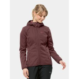 Jack Wolfskin Softshell kabát Windhain Hoody 1307481 Bordó Regular Fit