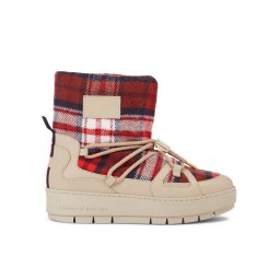 Tommy Hilfiger Hótaposó Tartan Snowboot FW0FW07612 Bézs