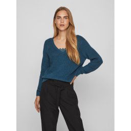 Vila Sweater 14088099 Kék Regular Fit
