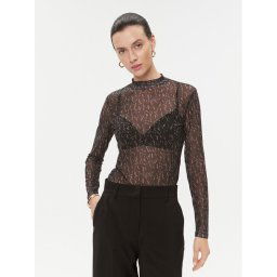 Vila Blúz 14088372 Fekete Slim Fit