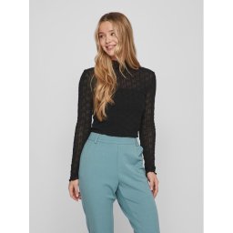 Vila Blúz 14088387 Fekete Slim Fit