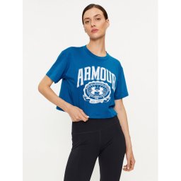 Under Armour Póló Ua Collegiate Crest Crop Ss 1379402 Kék Loose Fit