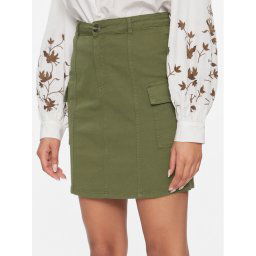 Vila Farmer szoknya 14089780 Zöld Regular Fit
