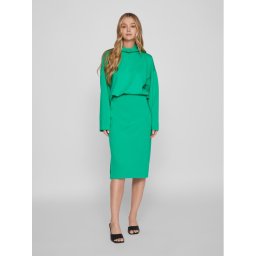Vila Midi szoknya 14088386 Zöld Relaxed Fit