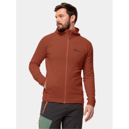 Jack Wolfskin Technikai pulóver Baiselberg Hooded Fz 1710541 Piros Regular Fit