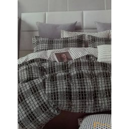 7 részes kockás flanel ágyneműhuzat szett - Oti 3