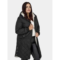 ONLY Carmakoma Átmeneti kabát 15295516 Fekete Regular Fit