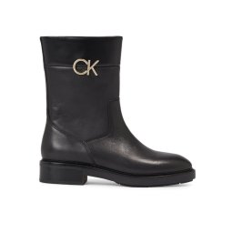 Calvin Klein Bokacsizma Rubber Sole Ankle Boot W/Hw HW0HW01703 Fekete