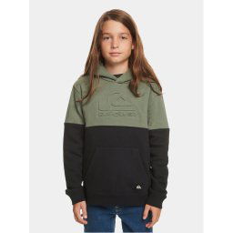 Quiksilver Pulóver Embosshoodyouth Otlr EQBFT03865 Zöld Regular Fit