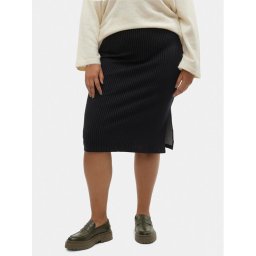 Vero Moda Curve Midi szoknya 10294911 Fekete Regular Fit