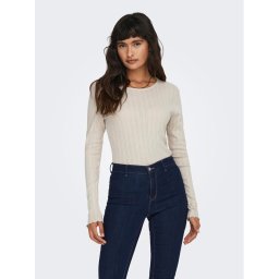 ONLY Blúz Carlotta 15291987 Bézs Regular Fit