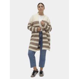 Vero Moda Curve Kardigán 10291296 Bézs Regular Fit