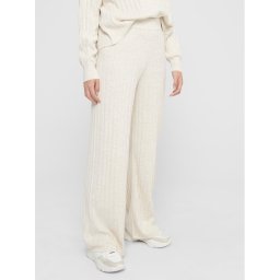 ONLY Kötött nadrág 15242972 Ekru Loose Fit