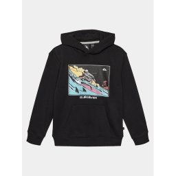 Quiksilver Pulóver Graphichoodie Otlr EQBFT03845 Fekete Regular Fit