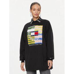 Tommy Jeans Hétköznapi ruha Luxe DW0DW15885 Fekete Relaxed Fit