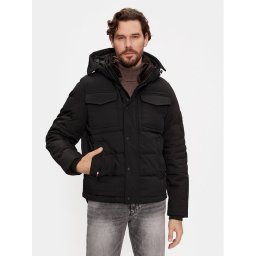 Tommy Hilfiger Pehelykabát Rockie MW0MW32790 Fekete Regular Fit