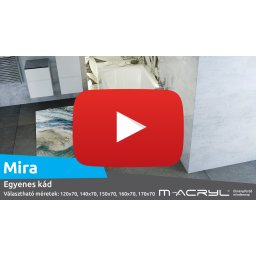 M-Acryl Mira Slim egyenes akril kĂĄd 180x80
