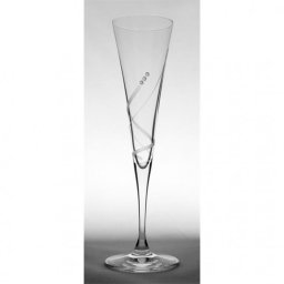 Üveg pohár swarovski dísszel pezsgős 120ml (6 db / szett)