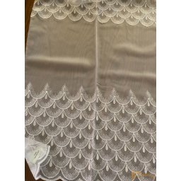(2 szín) TUNA hímzett függöny - Fehér 310 cm